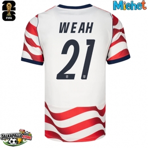 Yhdysvallat Timothy Weah #21 Kotipaita MM-kisat 2026 Lyhythihainen